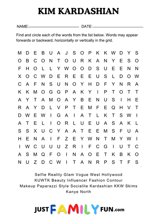 kim wordsearch