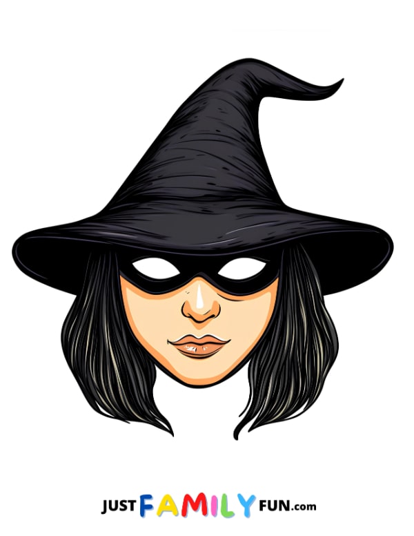 printable witch mask