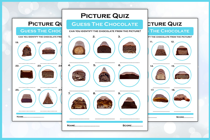 printable chocolate quiz