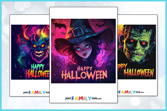 printable happy halloween banners