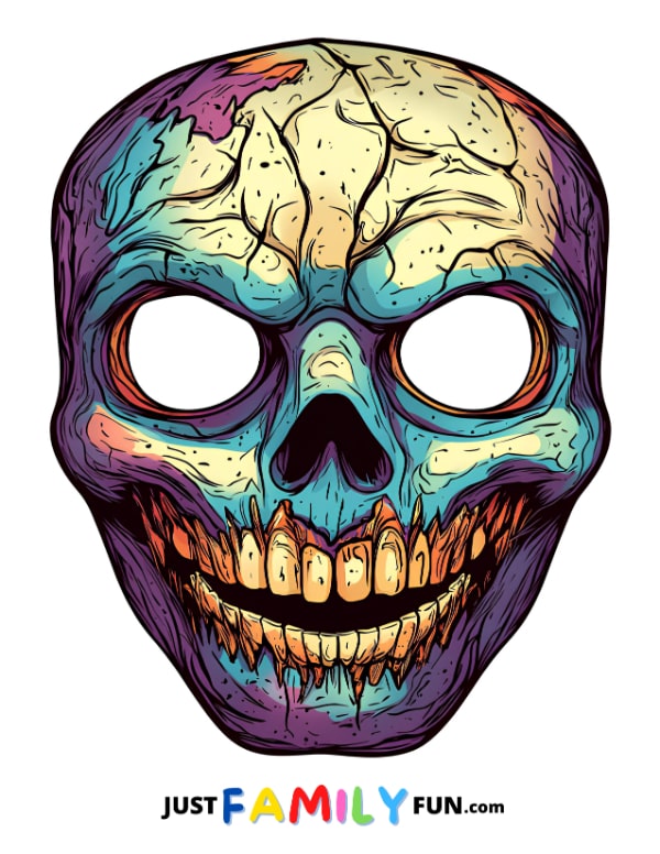 printable skeleton mask