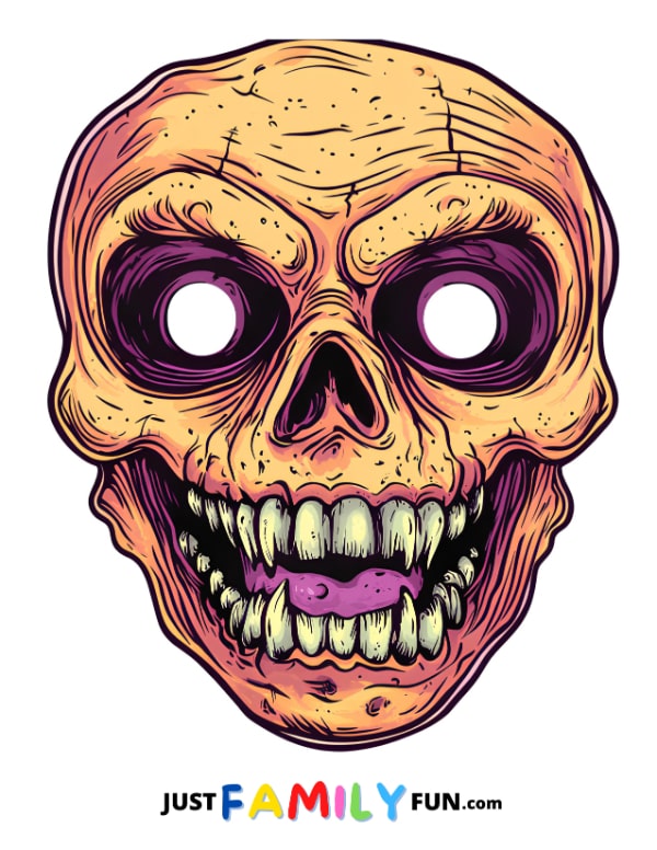 printable skeleton mask