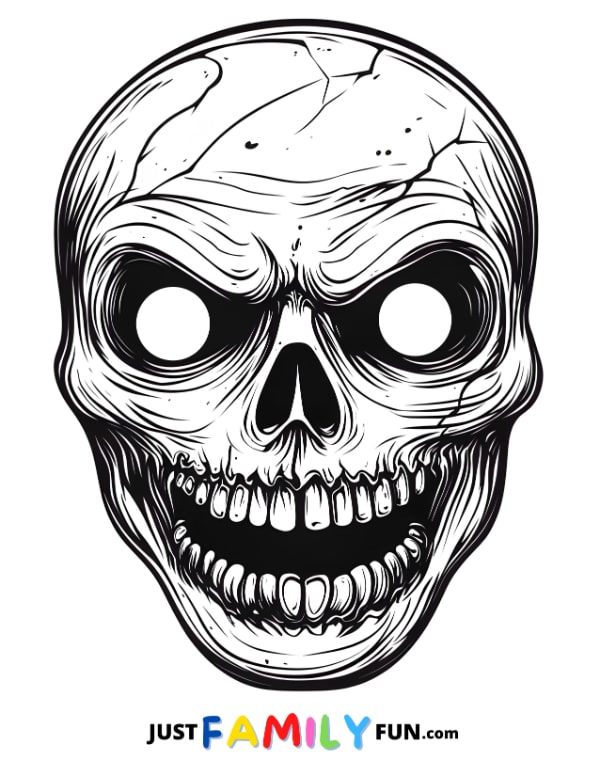 printable skeleton mask