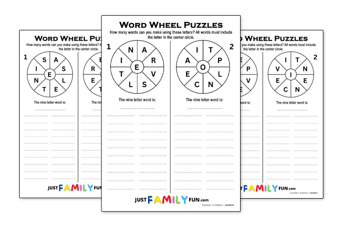 printable word wheel puzzles