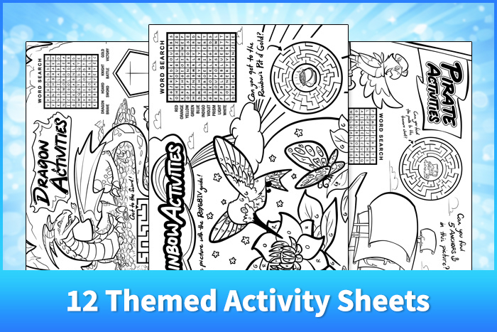 12 Themed Activity Sheets