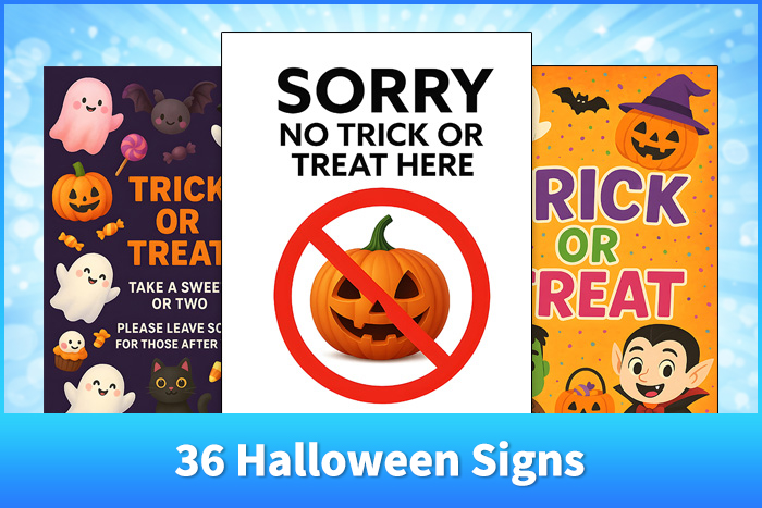 36 Halloween Signs