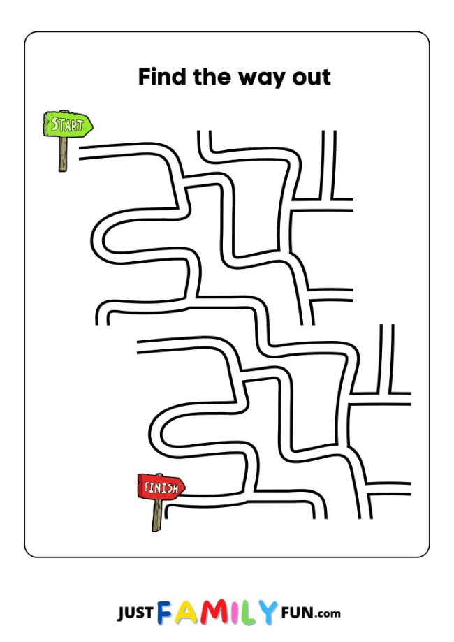 printable maze puzzle for kids