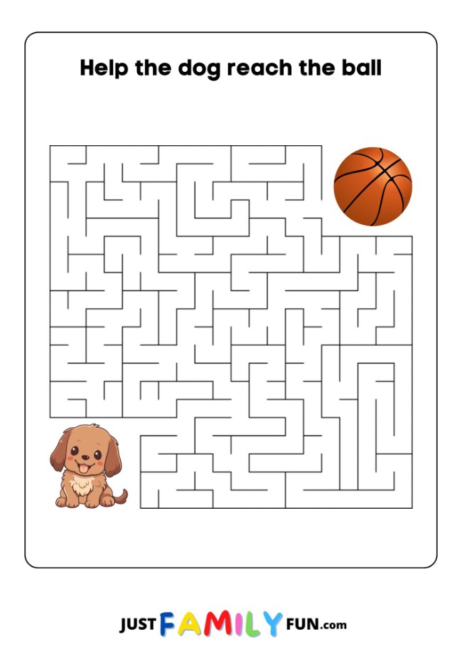 printable maze puzzle for kids