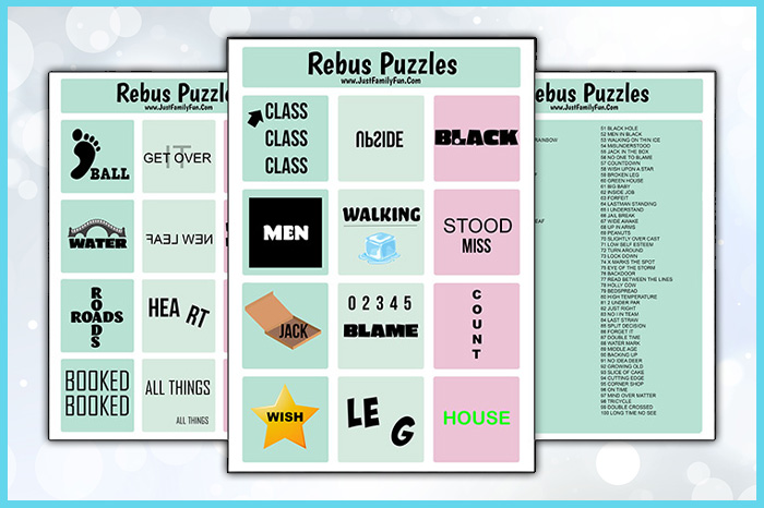 Printable Rebus Puzzles with Answers