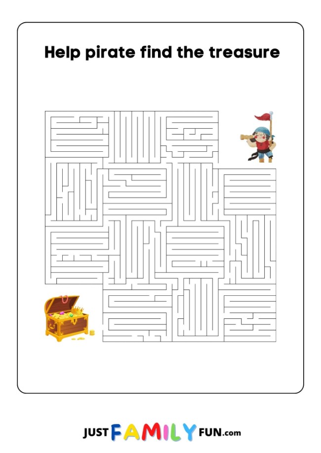 printable maze puzzle for preschool