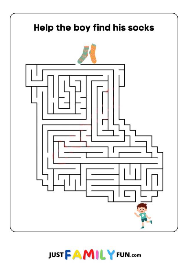 printable maze puzzle for toddlers