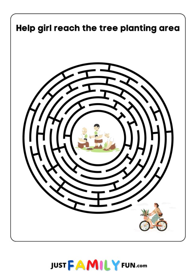 printable maze puzzle for preschool