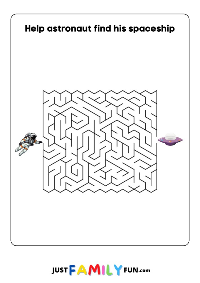 printable maze puzzle for preschool