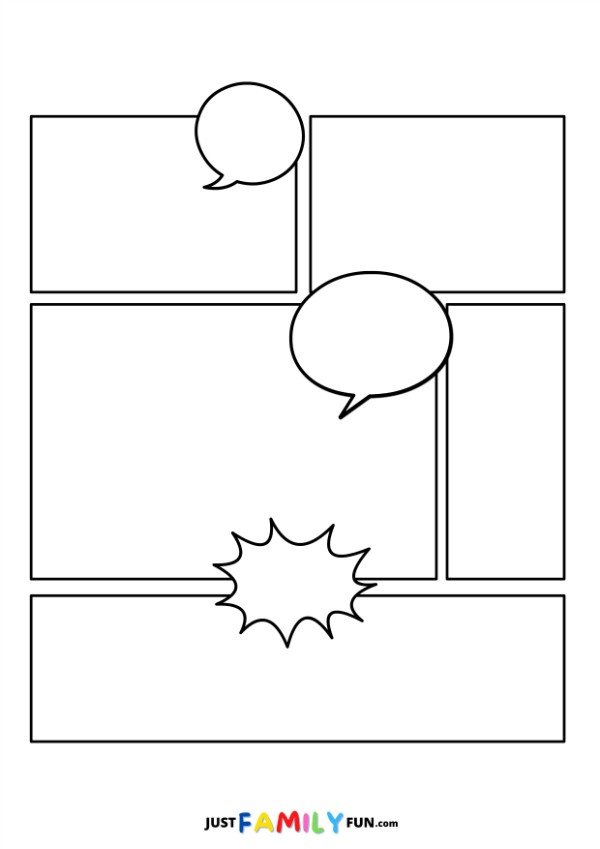 blank comic book template