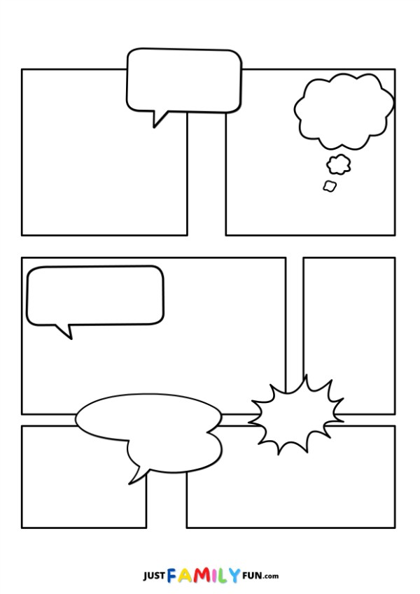 blank comic book template