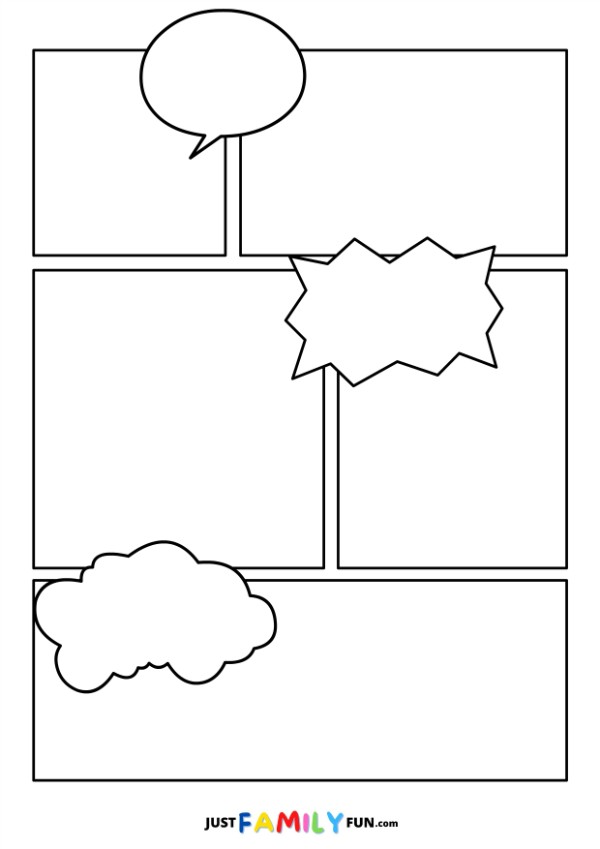 blank comic book template