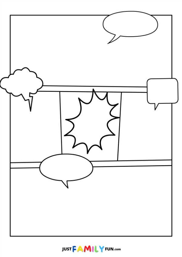 template for cartoon strip