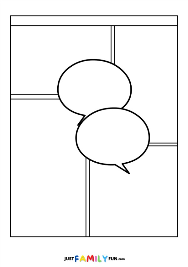 template for cartoon strip