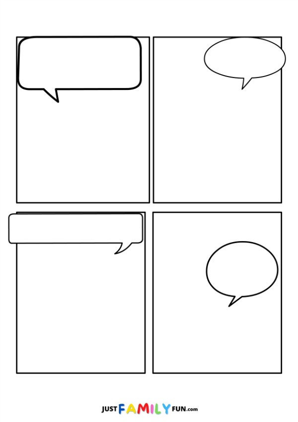 template for cartoon strip