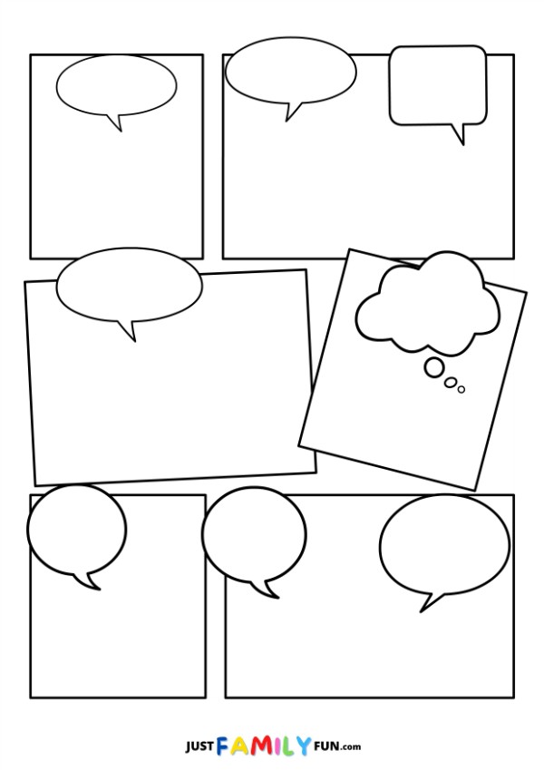 comic book printable template