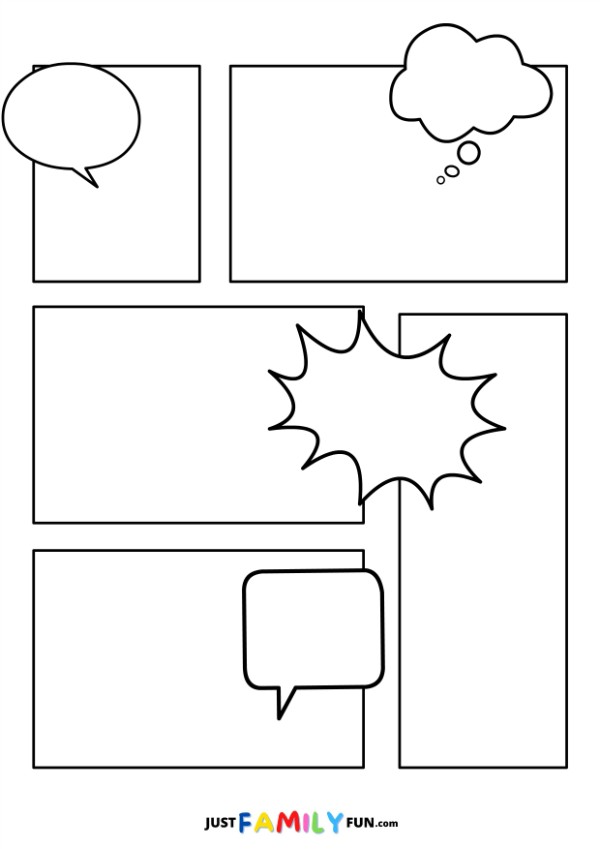 template for cartoon strip