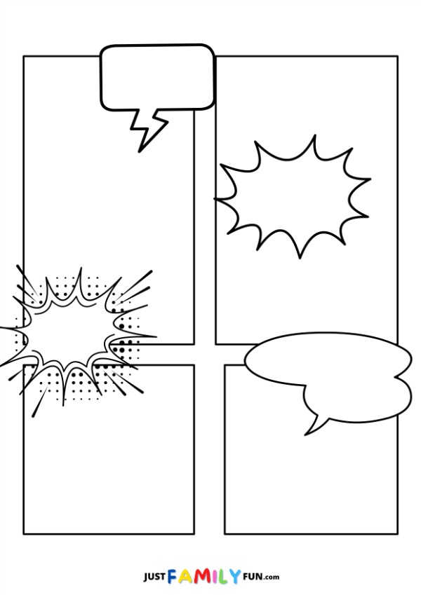 comic book printable template