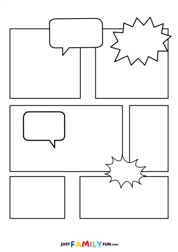 template for cartoon strip