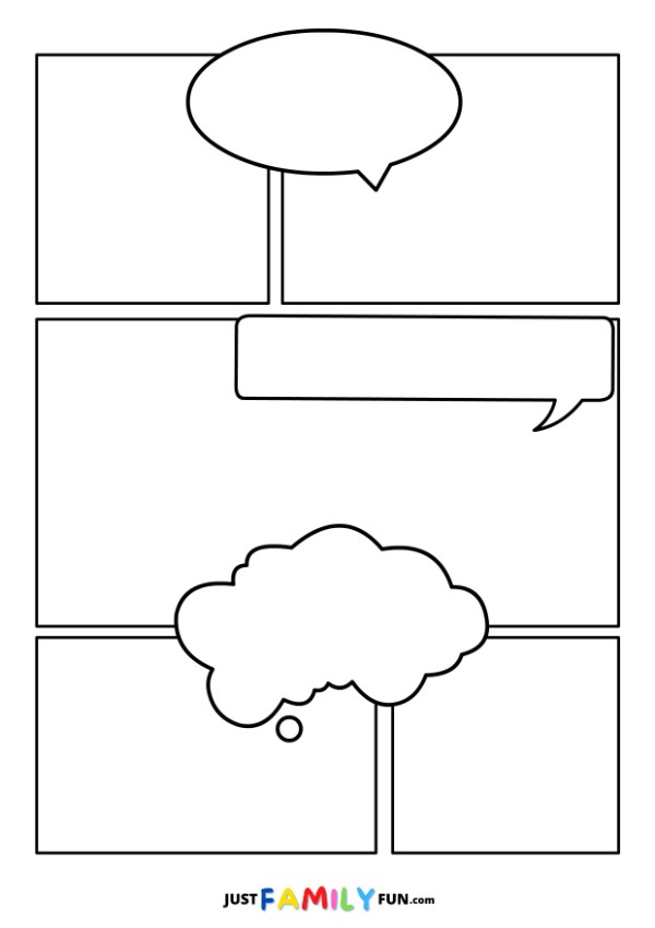 template for cartoon strip