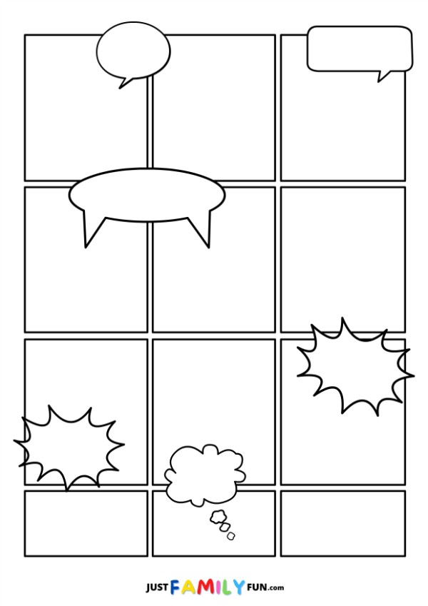 comic book templates printable