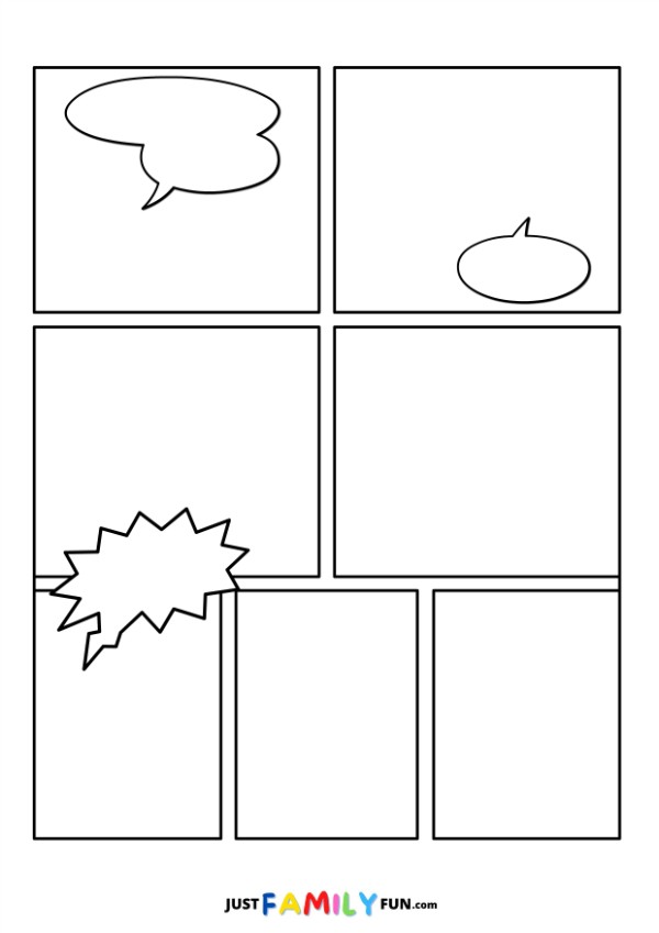 blank comic book template