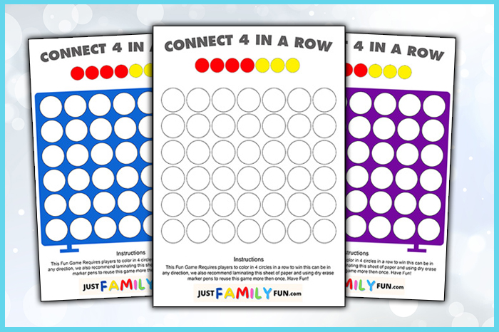 Printable Connect Four Templates
