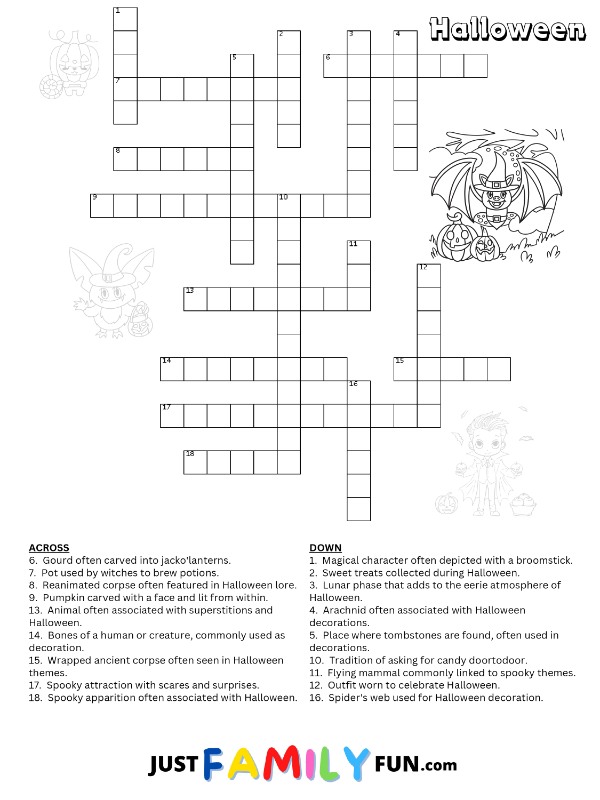 Halloween Crossword Puzzle