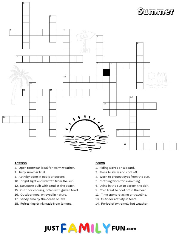 Summer Crossword Puzzle