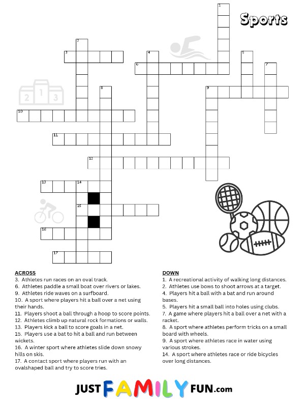 Sports Crossword Puzzle