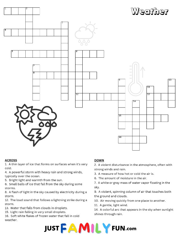 Weather Crossword Puzzle