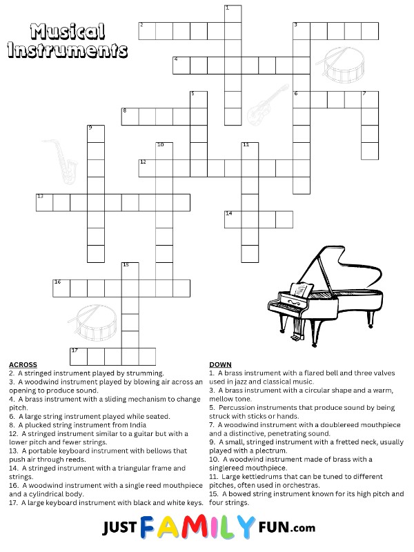 Instrument Crossword Puzzle