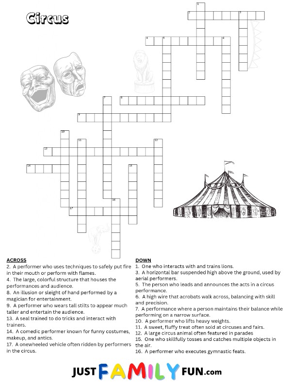 Circus Crossword Puzzle