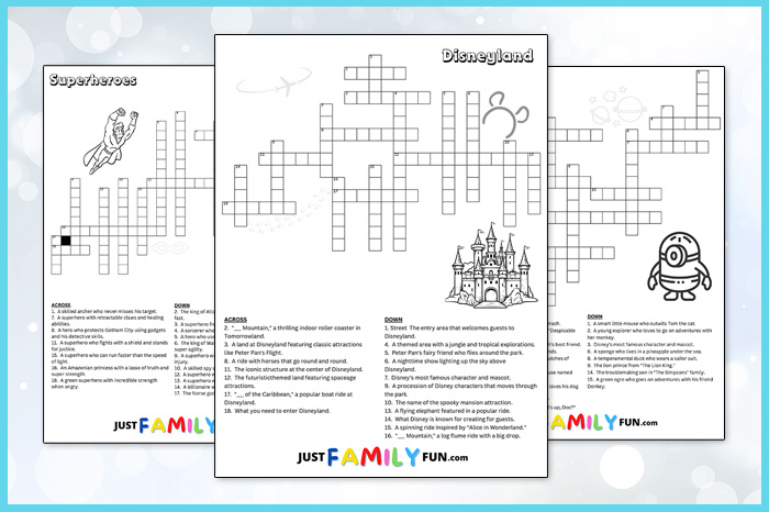 printable children's crossword puzzles