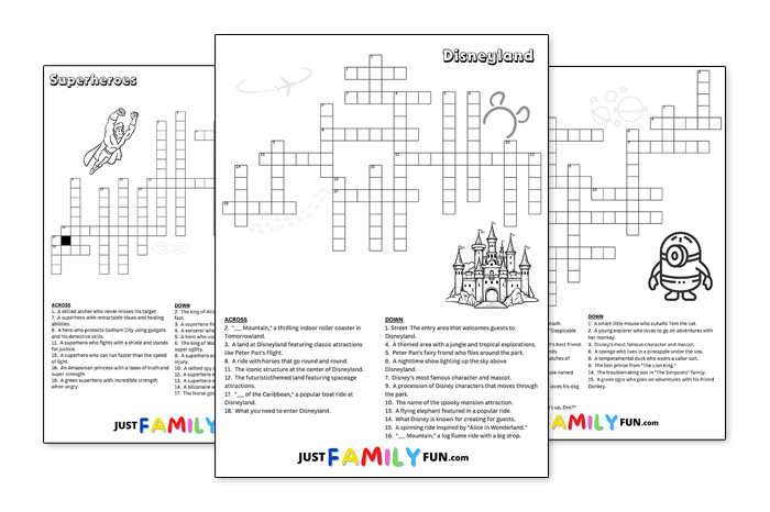 50 Free Printable Children's Crossword Puzzles | Just Family Fun