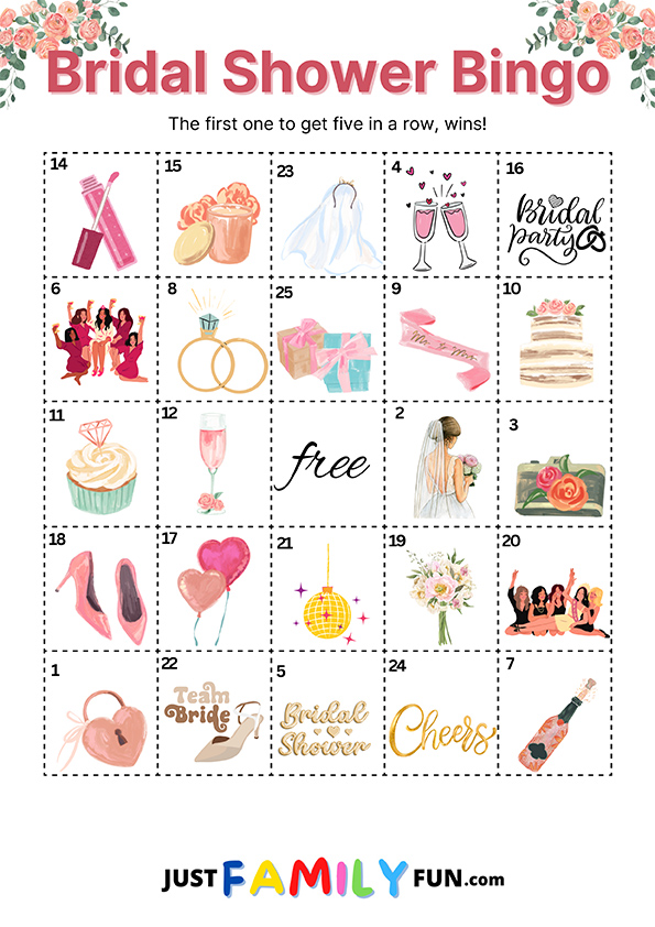 Bridal Shower Bingo Game