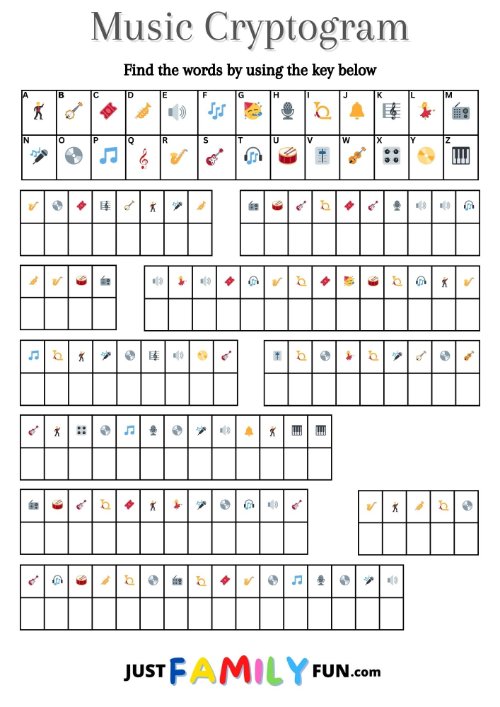 MoviesPrintable Cryptogram Puzzles