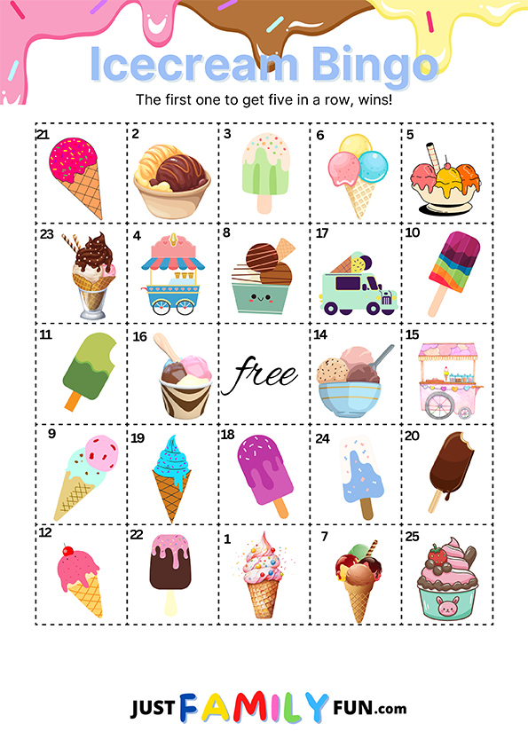 Icecream Bingo Game