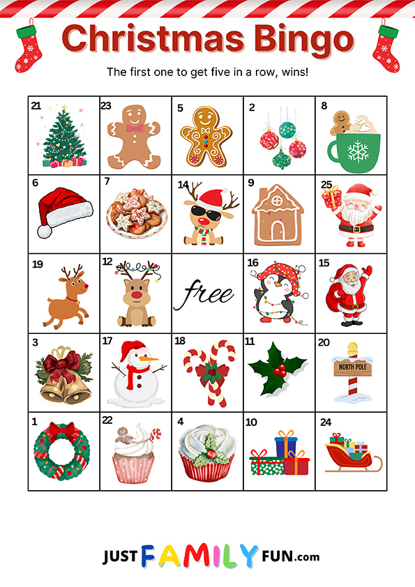 printable christmas bingo game