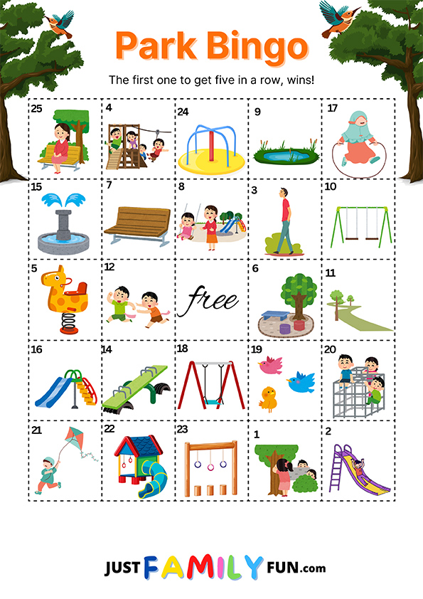 printable park bingo games