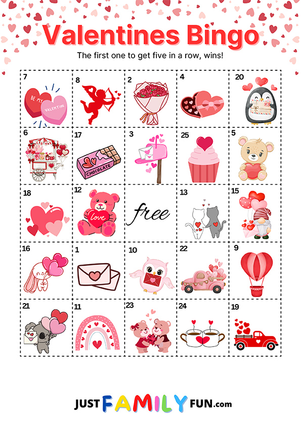 Valentine Bingo Game