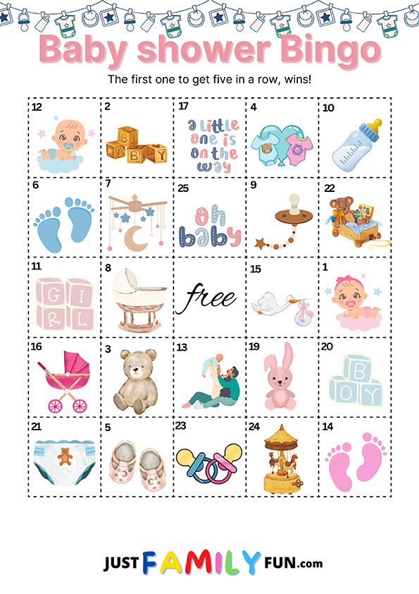 Baby Shower Bingo Game