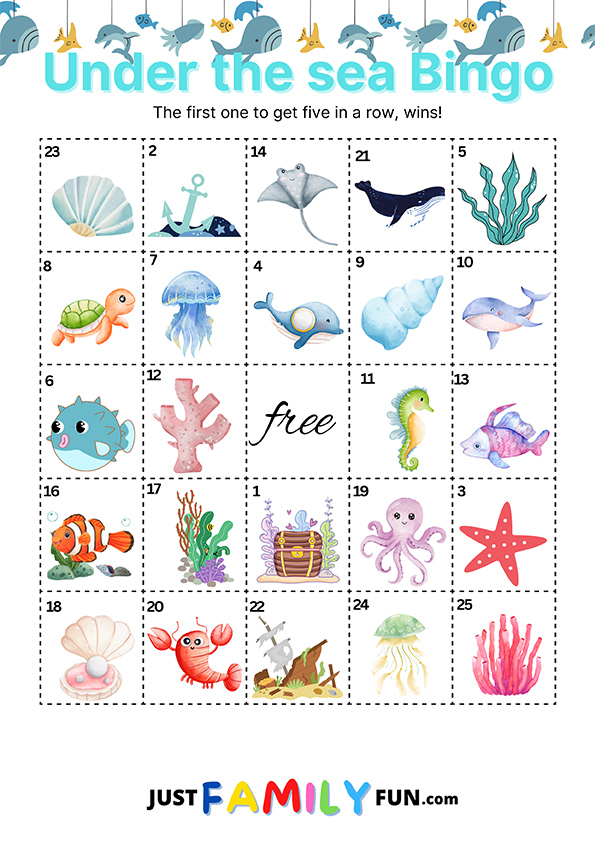 under the sea bingo game