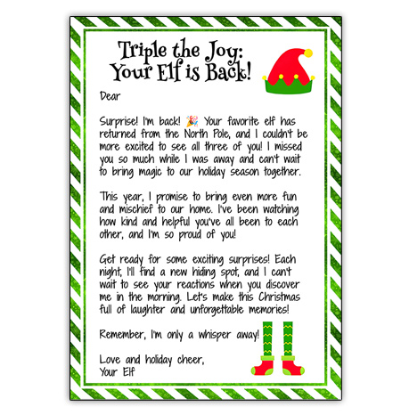 elf on the shelf return letters