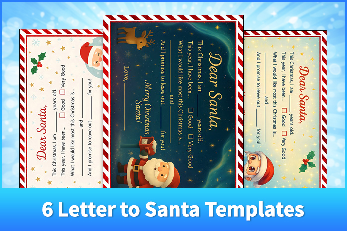6 Letter to Santa Templates