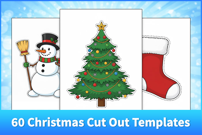 60 Christmas Cut Out Templates